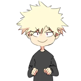 🙂 Katsuki Bakugo My Hero Academia Anime, Held, Manga, Bakugo, Boos, Cartoon telegram sticker