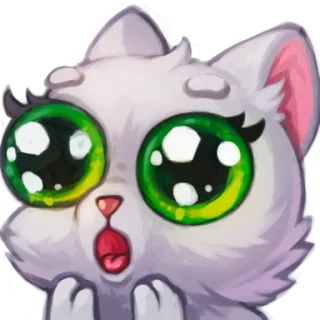😱 cat, animal, cute, kawaii, sticker, meme telegram sticker