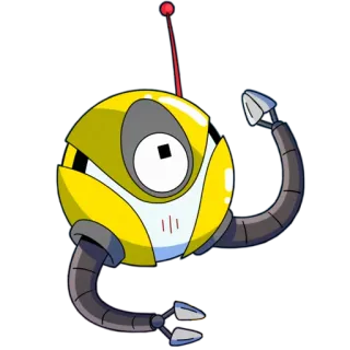 🤖 Roboter, Cartoon, Figur, Gelb, Antenne telegram sticker