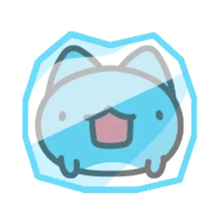 🐮 猫, 青, 可愛い, アニメ, 動物, アナと雪の女王 telegram sticker