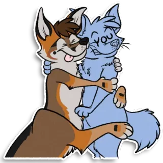 😍 You fuchs, furry, cartoon, freundschaft, niedlich telegram sticker