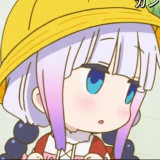 🥄 Kanna Kamui Miss Kobayashi's Dragon Maid Anime, Naga, Lucu, Kanna, Kawaii whatsapp sticker