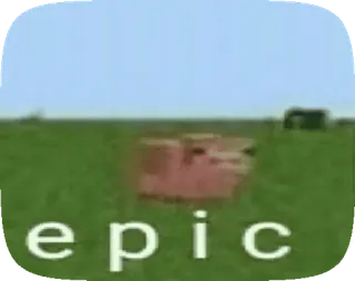 🐷 epic minecraft, cochon, jeu, épique, cubique, bac à sable telegram sticker