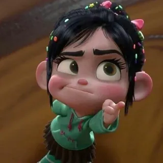 🦋 Vanellope von Schweetz Wreck-It Ralph Vanellope, Wreck-It Ralph, Disney, cartoon, character, animated whatsapp sticker