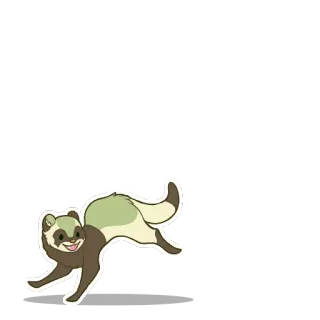 🤗 ferret, animal, cute, cartoon, pet, mammal telegram sticker
