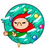 🖕 adesivo, dito medio, albero di natale, elfo, offensivo telegram sticker