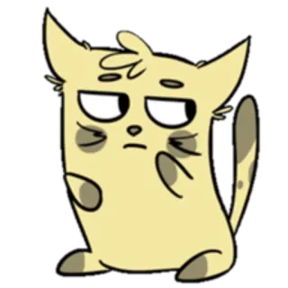 👀 cat, cartoon, animal, sticker, funny, cute telegram sticker