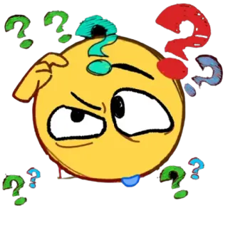 ❓ question, thinking, confusion, emoji, emoticon telegram sticker