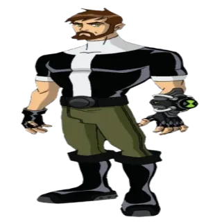 😎 Ben Tennyson Ben 10 мультяшный персонаж, экшн, научная фантастика, анимация telegram sticker