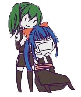 😠 cartoon, anime, characters, chibi, sticker, cute, friends whatsapp sticker