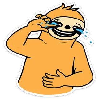 😂 ナマケモノ, 泣く, 涙, 感情, 悲しい, 漫画 telegram sticker