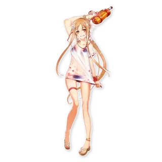 😌 Asuna Yuuki Sword Art Online 애니메이션, 소녀, 물총, 캐릭터, 수영복 telegram sticker