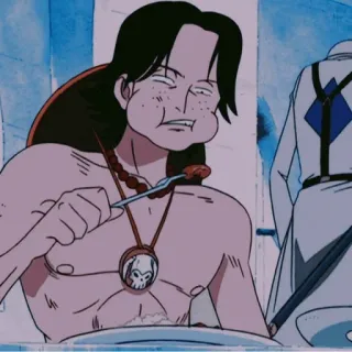 🔥 Ace One Piece Anime, One Piece, Mangiare, Divertente, Meme telegram sticker