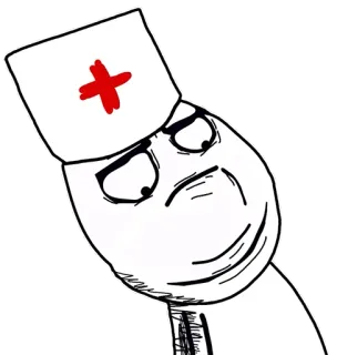 👩‍⚕️ nurse, doctor, medical, meme, rage face, internet whatsapp sticker