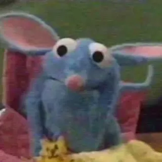 🤮 Bear Bear in the Big Blue House marionnettes, mignon, bleu, télévision, duveteux telegram sticker