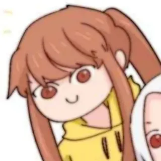 🎈 Anime Mädchen, Cartoon, Sticker, Pferdeschwänze whatsapp sticker