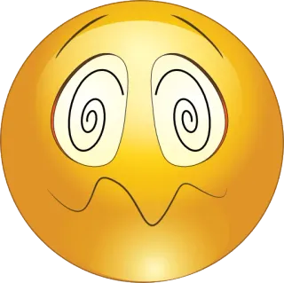 😵‍💫 Emoji, Mareado, Espiral, Cara, Amarillo telegram sticker