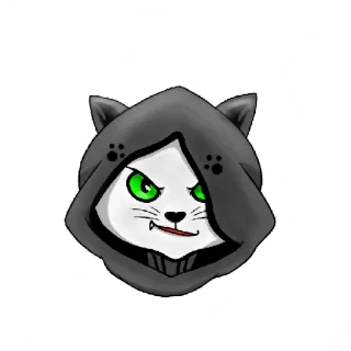😎 кот, капюшон, животное, мультфильм, стикер telegram sticker
