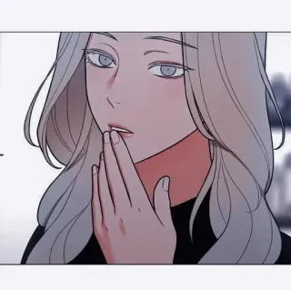 🧐 kobieta, dziewczyna, anime, manga, portret telegram sticker