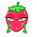 🤦‍♂ erdbeere, cartoon, frucht, figur, süß, emoji telegram sticker