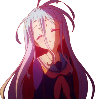 😴 Shiro No Game No Life Anime, Shiro, No Game No Life, Manga, Lindo, Chica whatsapp sticker