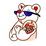 Nonromantic bear telegram stickers