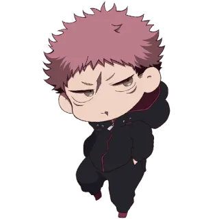 😒 Yuji Itadori Jujutsu Kaisen Anime, Manga, Chibi, Yuji Itadori, Jujutsu Kaisen, Fanart telegram sticker