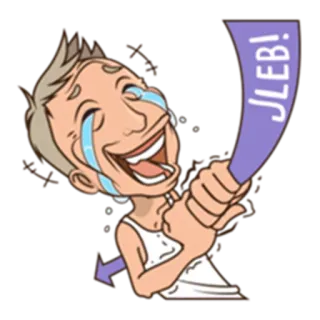 😿 JLEB! rindo, chorando, desenho animado, alegre whatsapp sticker