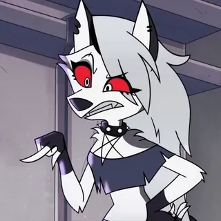 👈 Loona Helluva Boss アニメ, ヘルヴァボス, Loona, ケモノ, 狼 telegram sticker