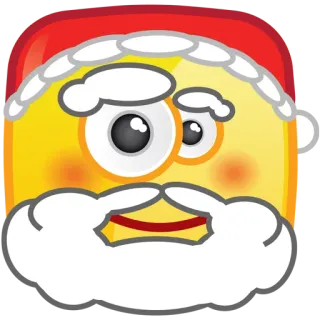 🎅 emoji, christmas, santa, holiday, cartoon telegram sticker