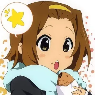 🍫 Yui Hirasawa K-On! Anime, K-On, Yui Hirasawa, Fofo, Kawaii, Mangá telegram sticker