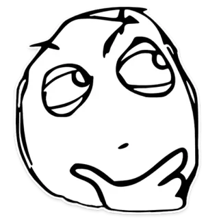 🤔 Meme, Meme Internet, Réflexion, Expression, Visage, Dessin whatsapp sticker
