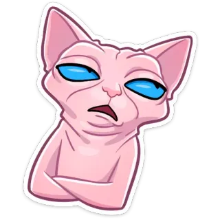 😒 Katze, Sphinx, Tier, Meme, lustig, süß, Cartoon telegram sticker