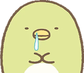 😪 sad, crying, cute, kawaii, emoji, Sumikko Gurashi whatsapp sticker