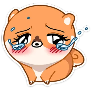 🥺 슬픔, 울음, 귀여운, 이모티콘, 동물, 햄스터 telegram sticker