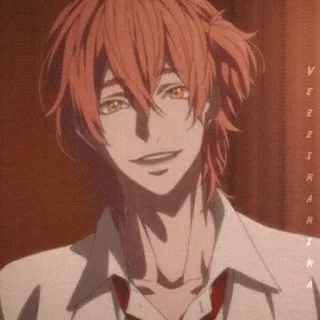 🧡 VEZZIRAR anime, redhead, smiling, manga, animated, character telegram sticker