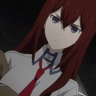 ⏱ Kurisu Makise Steins;Gate Anime, Ciência, Intelectual, Cientista, Viagem no tempo whatsapp sticker