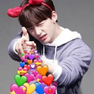 💛 kpop, herz, liebe, geste, süß, idol whatsapp sticker