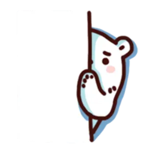 🙈 urso, desenho animado, bandeira, fofo whatsapp sticker