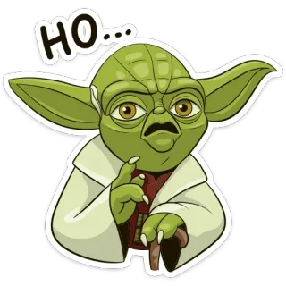 ❓ Yoda HO... yoda, star wars, ho, adesivo telegram sticker