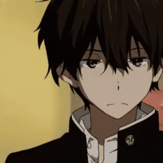 🖤 Anime, Chłopak, Uczeń, Mundur szkolny whatsapp sticker