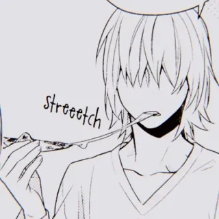 🖤 streeetch Anime, Manga, Essen, Charakter, Dehnen telegram sticker