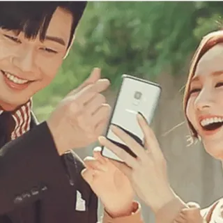 😂 senyum, pasangan, bahagia, selfie, orang, kebahagiaan telegram sticker