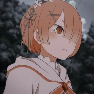 🍡 Ram Re:Zero anime, re zero, ram, waifu, imut, kawaii whatsapp sticker