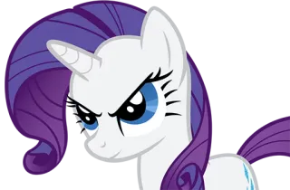 😠 Rarity My Little Pony Пони, Мультфильм, Анимация, Рарити, Мой маленький пони, Дружба telegram sticker