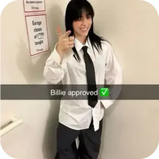 😜 Billie Eilish Billie approved telegram sticker