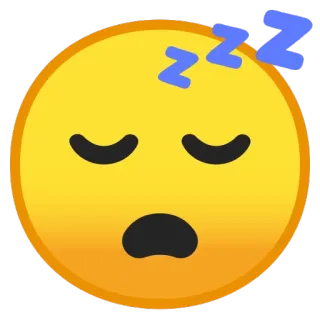 😴 emoji, mengantuk, lelah, zzz telegram sticker