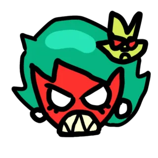 🥒 стикер, мультфильм, аниме, иллюстрация, персонаж, цифровое искусство telegram sticker