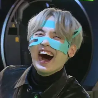 🦔 사람, 마스크, 웃음, 행복, 인물사진 telegram sticker
