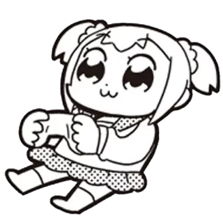 🎮 Popuko Pop Team Epic Anime, Manga, Pop Team Epic, Popuko, Adesivo telegram sticker